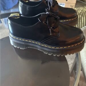 Black Leather Platform Shoes